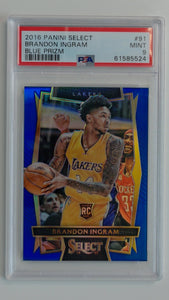 2016 Panini Select Blue Prizm 262/299  Brandon Ingram #91 RC PSA 9