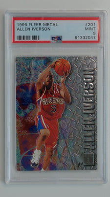 1996 Fleer Metal Allen Iverson #201 PSA 9