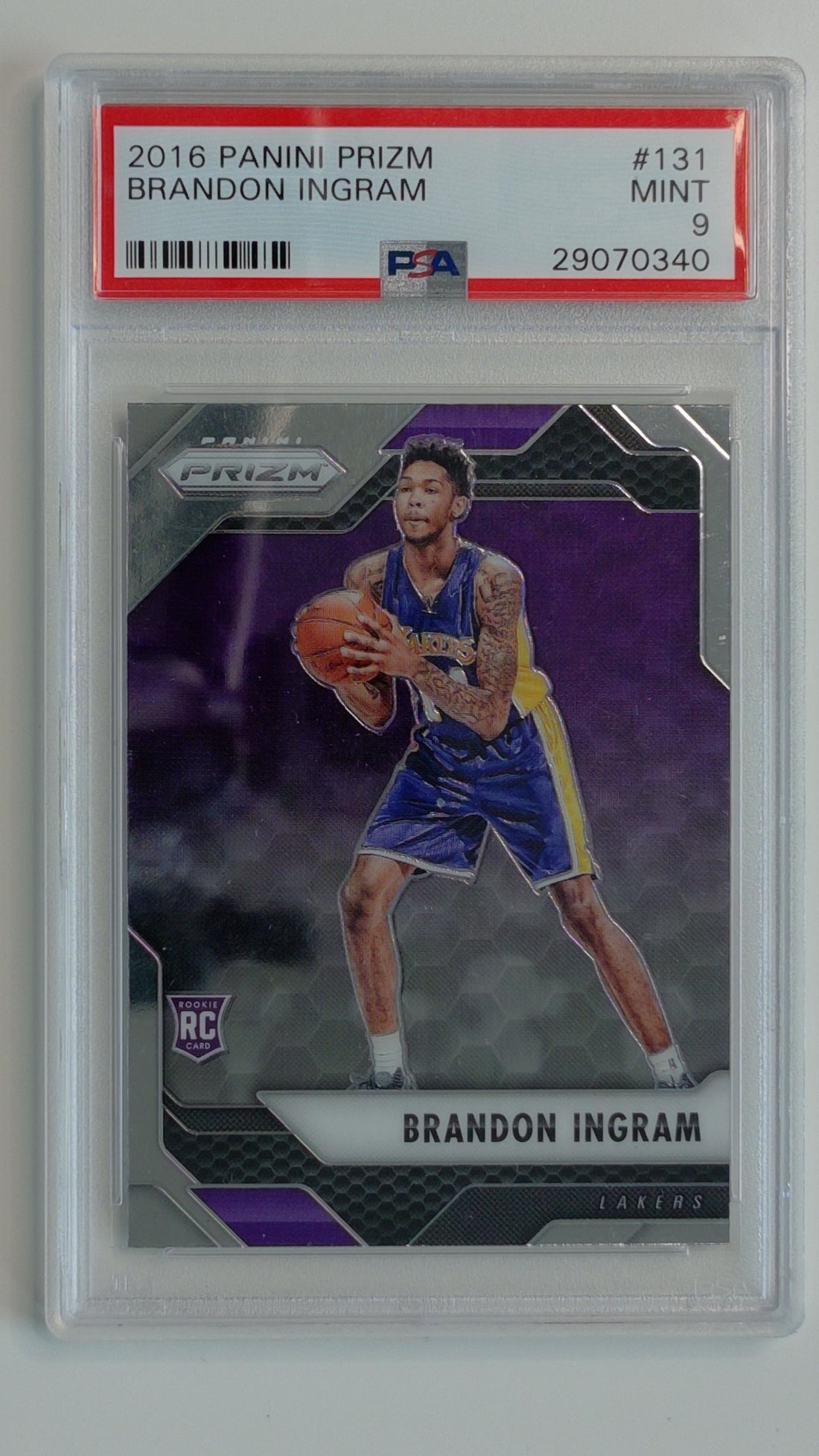 2016 Panini Prizm Brandon Ingram #131 RC PSA 9