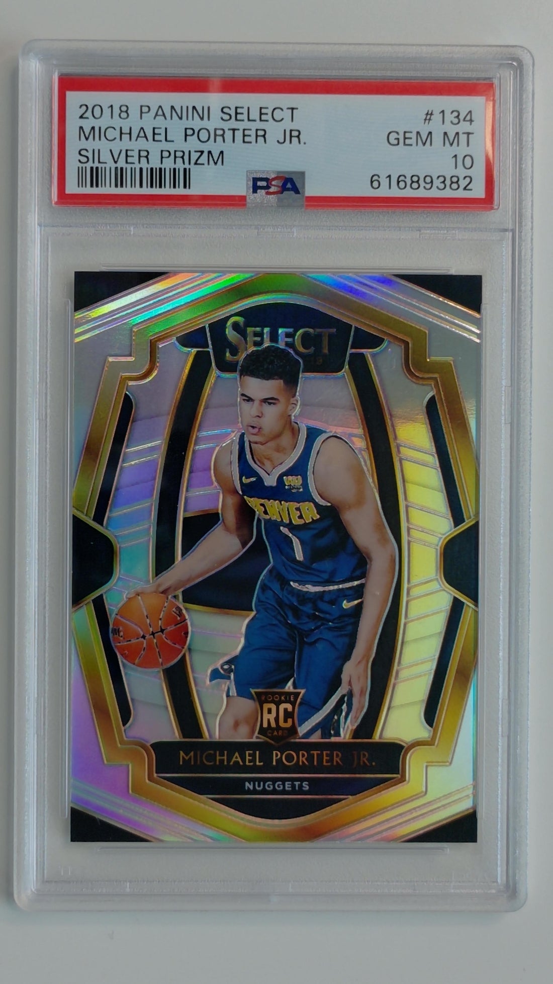 2018 Panini Select Silver Prizm Michael Porter Jr. #134 RC PSA 10