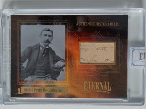 2024 Eternal Cuts World Celebrities Edition Relics 95/99 Pierre De Coubertin