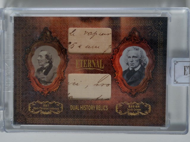 2024 Eternal Cuts World Celebrities Edition Relics 64/99 Hans Christian Andersen / Jacob Grimm