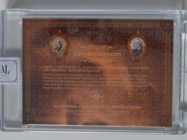 2024 Eternal Cuts World Celebrities Edition Relics 64/99 Hans Christian Andersen / Jacob Grimm