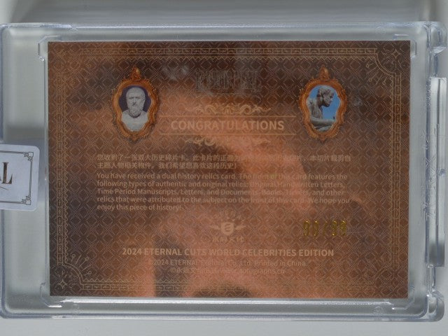 2024 Eternal Cuts World Celebrities Edition Relics 90/99 Plato / Aristotle