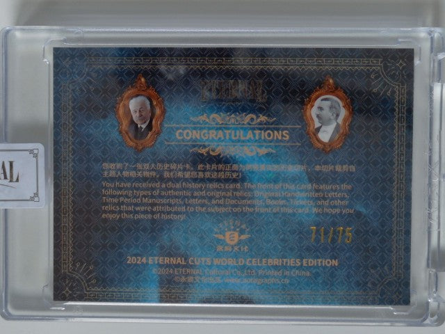 2024 Eternal Cuts World Celebrities Edition Relics Blue 71/75 Auguste Lumiere / Louis Lumiere
