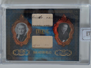 2024 Eternal Cuts World Celebrities Edition Relics Blue 28/75 Agatha Christie / Arthur Conan Doyle