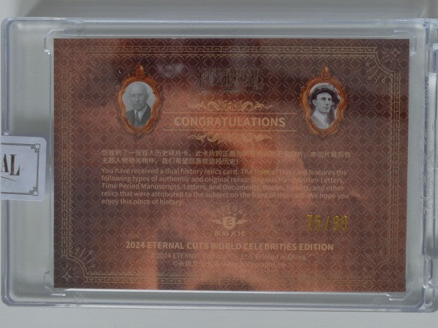 2024 Eternal Cuts World Celebrities Edition Relics 75/99 Orville Wright / Wilbur Wright