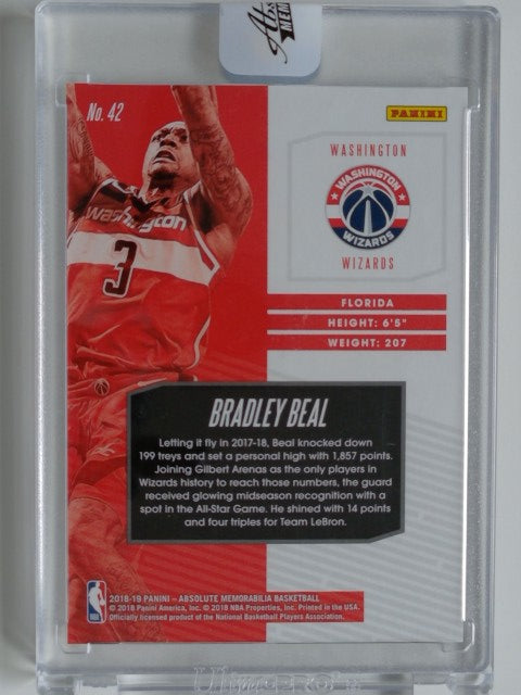 2018-19 Panini Absolute Memorabilia Bradley Beal #42