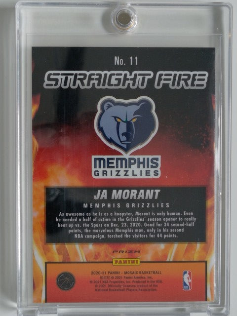 2020-21 Panini Mosaic Straight Fire Ja Morant #11