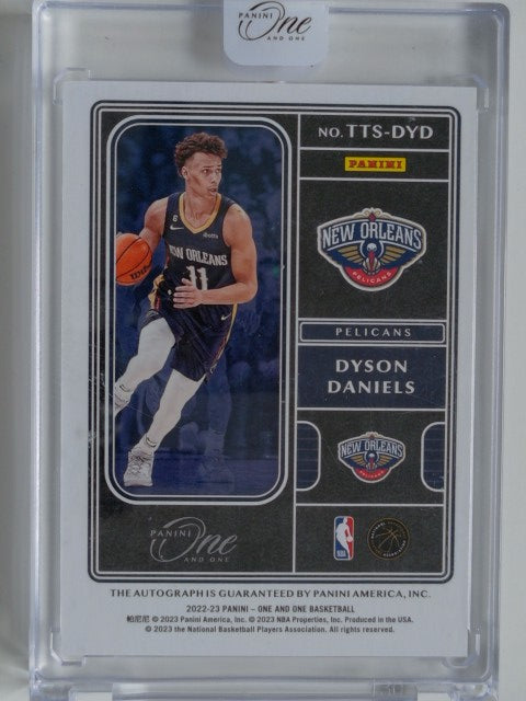 2022-23 Panini One and One Team Titans Signatures 41/49 Dyson Daniels #TTS-DYD