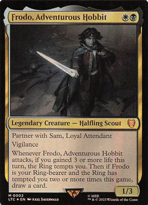 Magic The Gathering:  The Lord of the Rings: Tales of Middle Earth Commander Foil EN #2 Frodo, Adventurous Hobbit