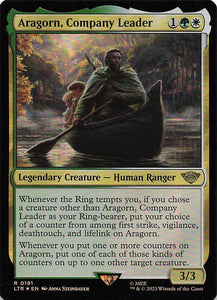 Magic The Gathering: The Lord of the Rings: Tales of Middle Earth Foil EN #191 Aragorn, Company Leader